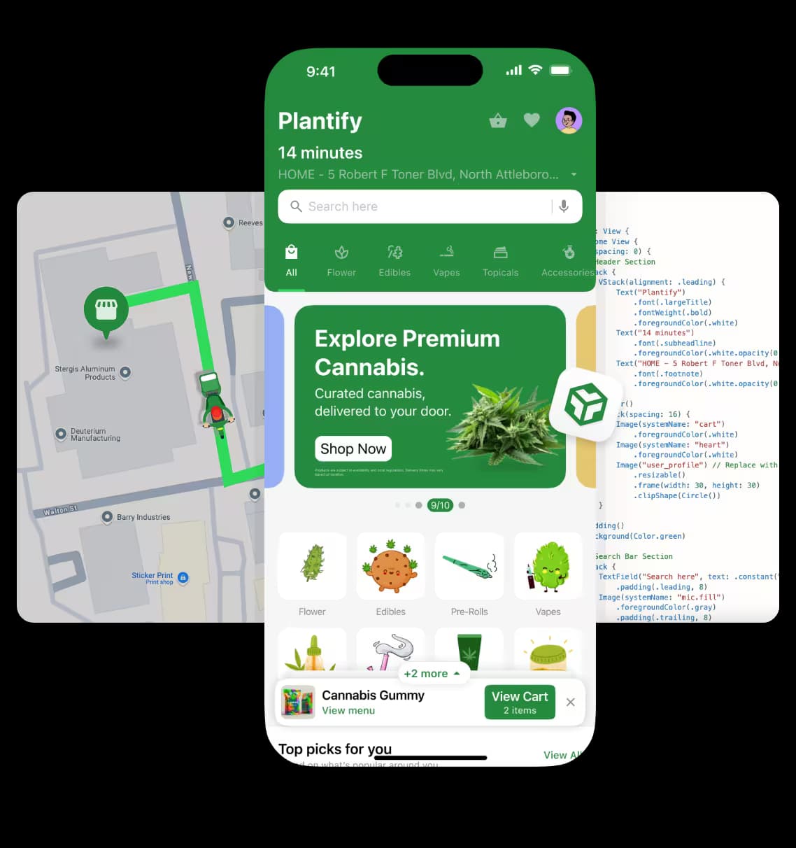 Cannabis delivery app development
