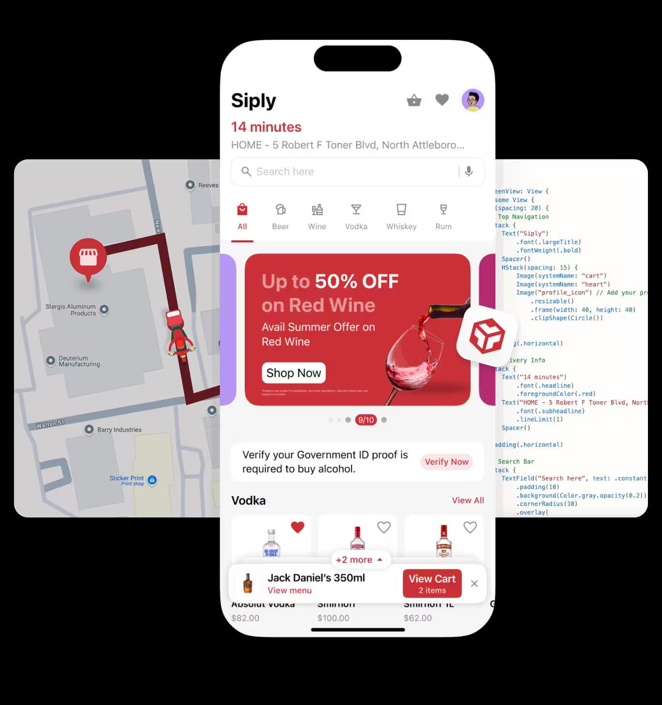 Alcohol delivery app development