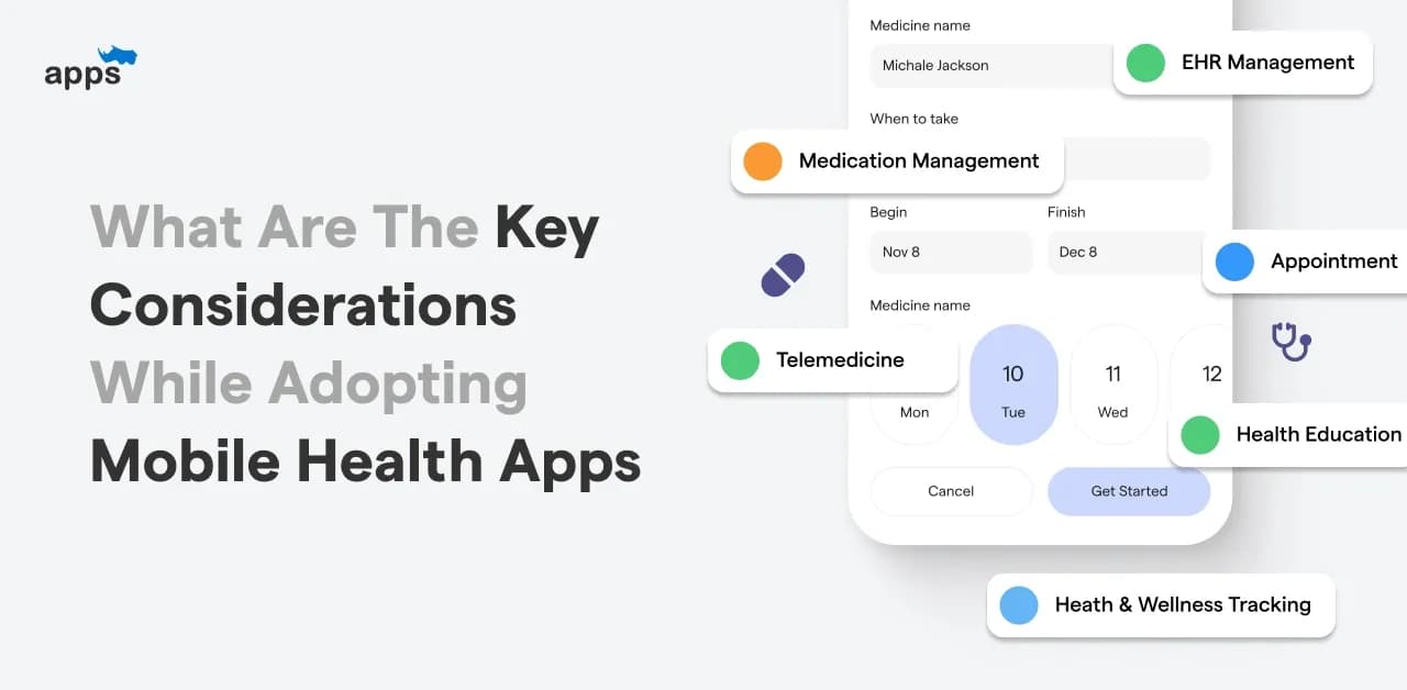 What are the Key Considerations while Adopting Mobile Health Apps
