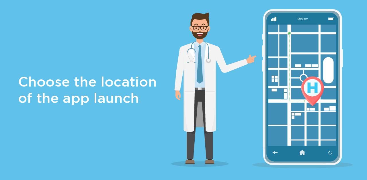 Choose the location of the app launch.