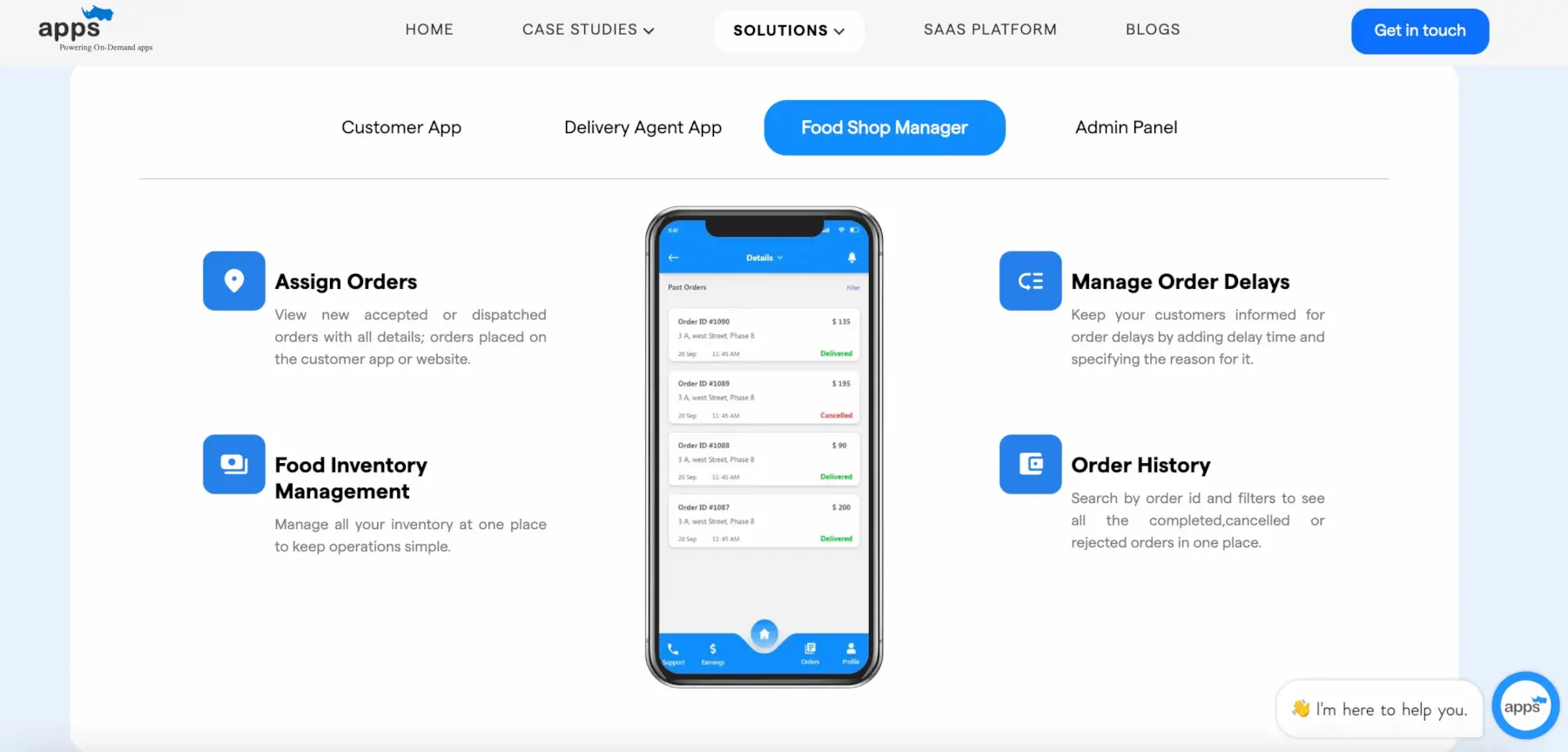 AppsRhino Food Delivery App solutions