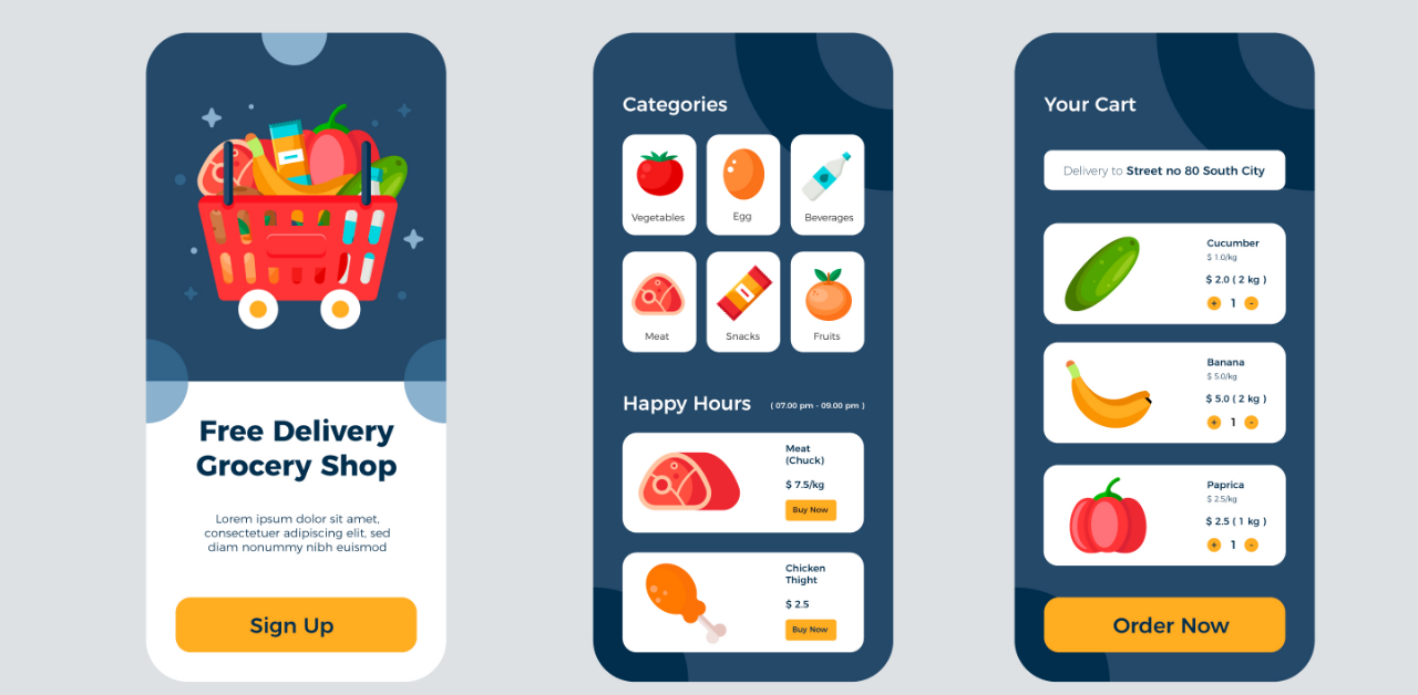 Steps to develop an Online Grocery Store