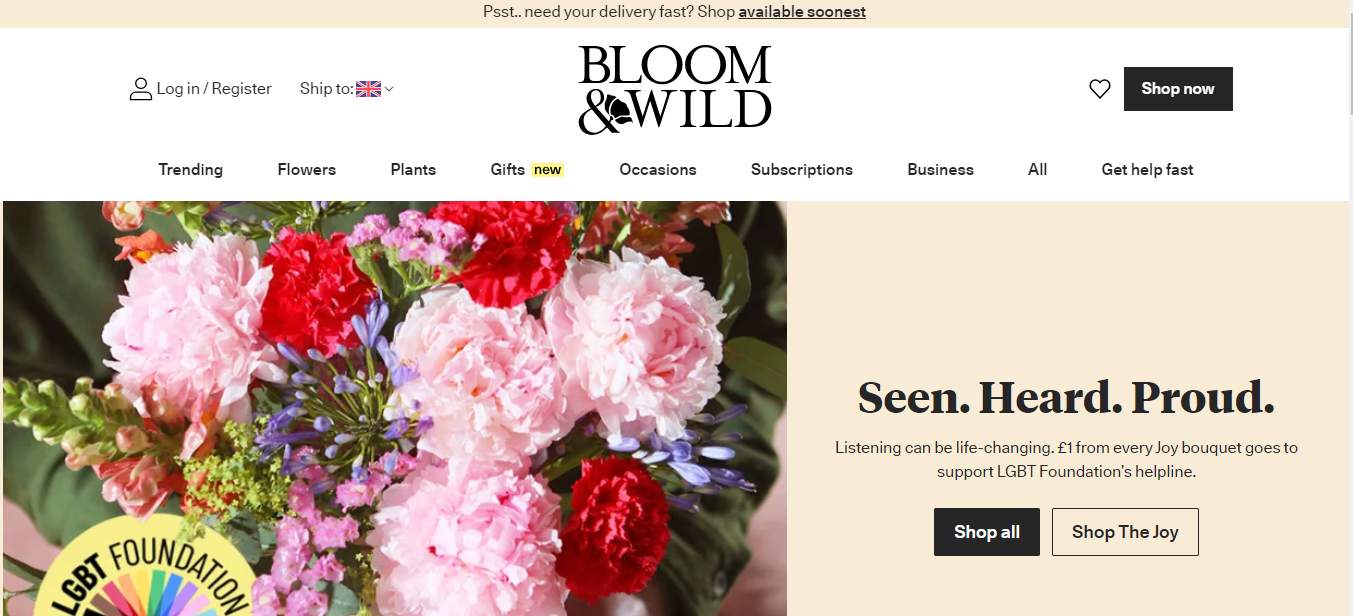 Bloom & Wild - Flowers & Gifts