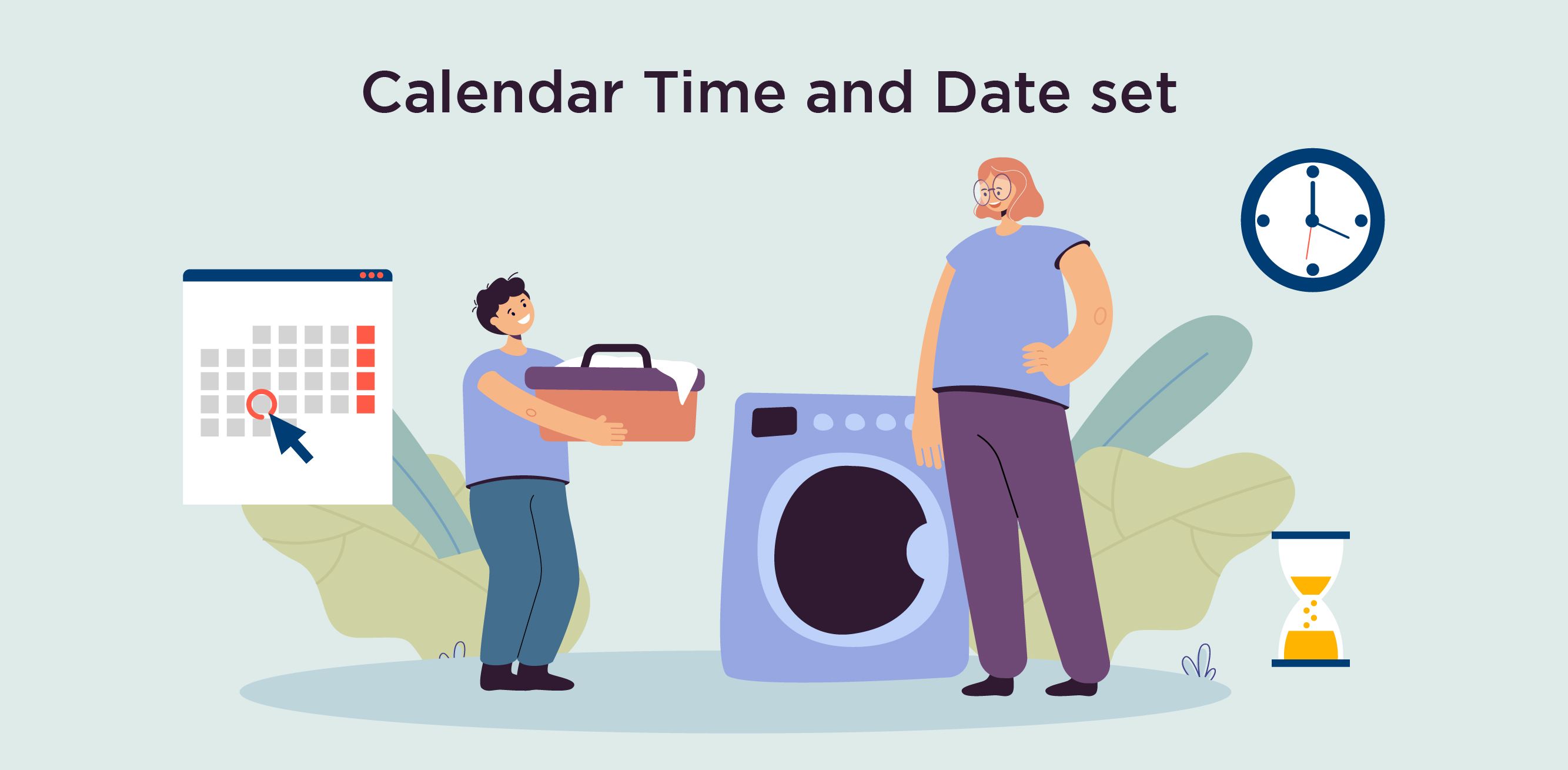 Calendar Time and Date set